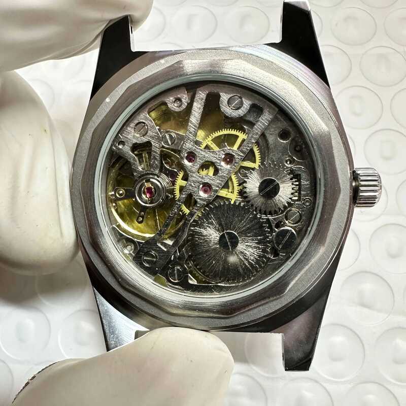 M Manual Stainless Steel 7120 Movement Watch Case DIY Accessories