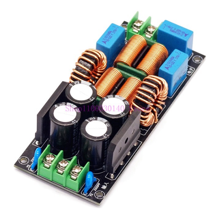 EMI power filter, audio power amplifier electromagnetic interference filter DC differential mode co