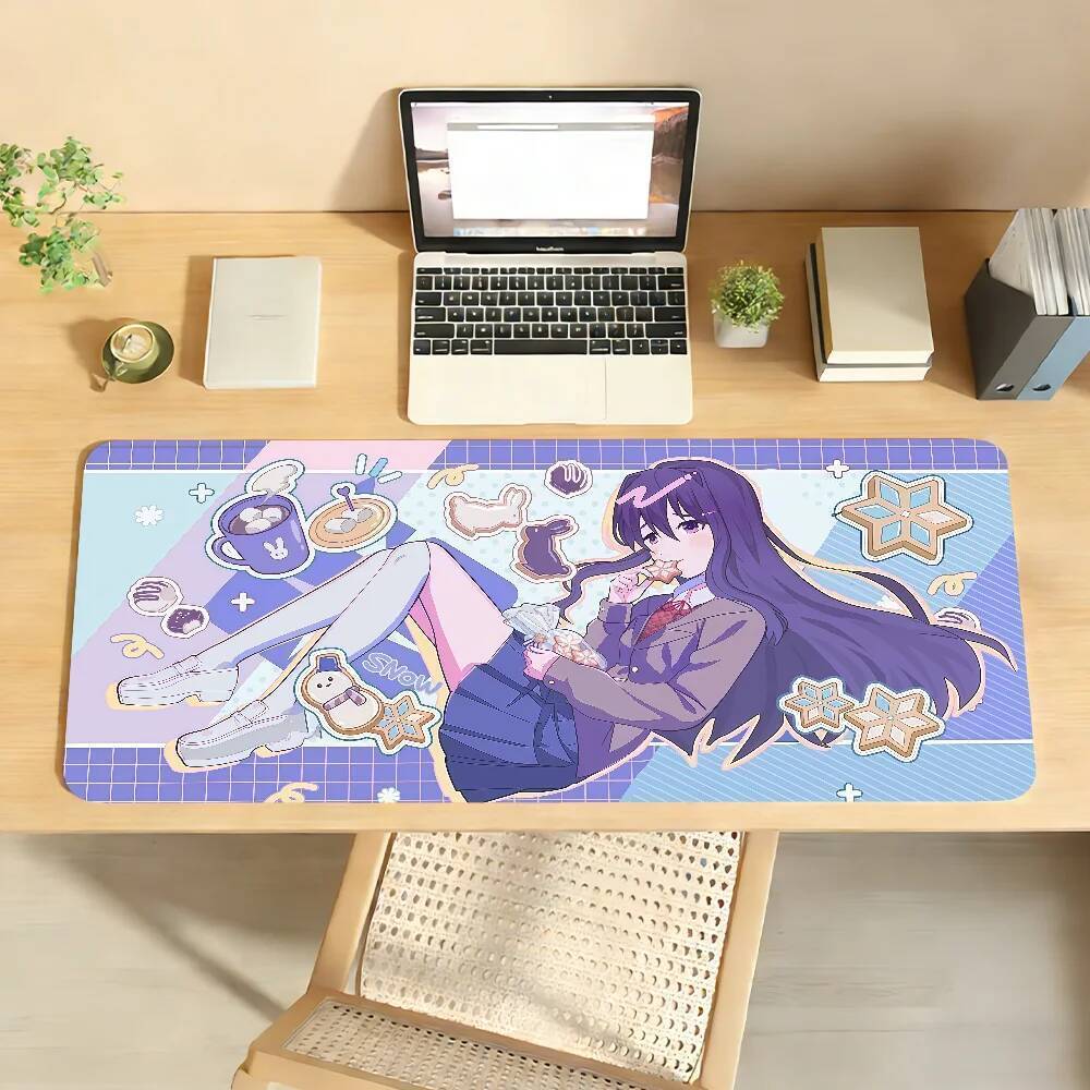 D-DDLC แผ่นรองเมาส์ลื่นโต๊ะ PC อุปกรณ์เสริมแล็ปท็อปยางแป้นพิมพ์สํานักงานขนาดใหญ่ Gamers Decoracion