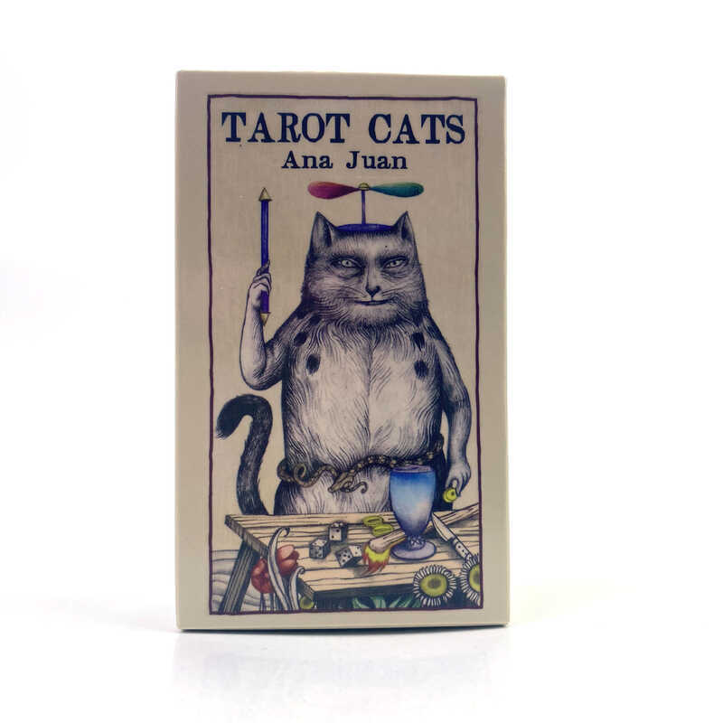 10.3 * 6 ซม. English Tarot Cats การ์ดเกมกระดานไพ่ทาโรต์แมวของ Ana Juan Juan