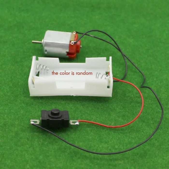 130 Motor Kit, With 2xAA Battery Storage Case And Switch,16500 RPM, DIY Electronic Motor Circuit Mo