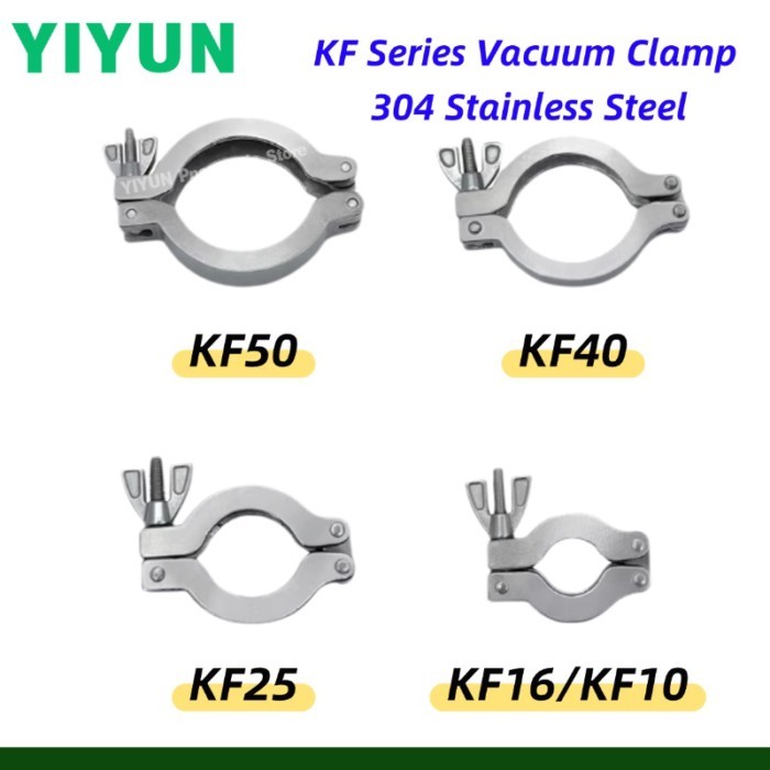 1pc KF10 KF16 KF25 KF40 KF50 KF63 304 Stainless Steel Vacuum Clamp KF Series Quick Assembly Fitting