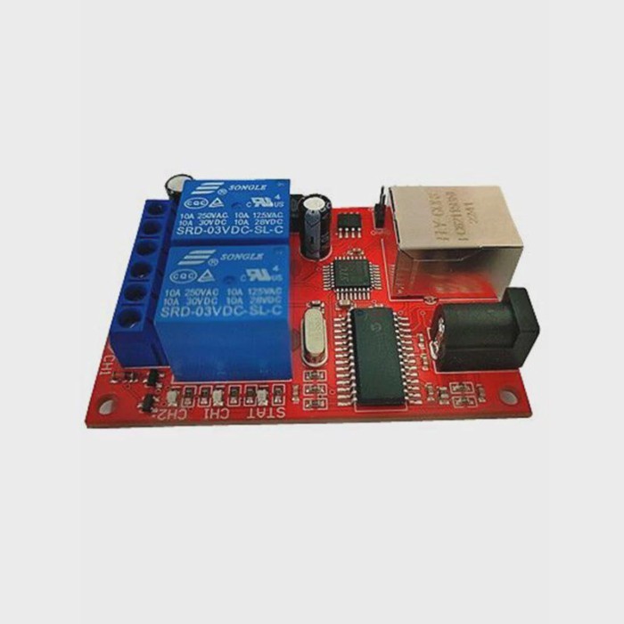 2 Channel Ethernet Relay Module DC 5-12V Network IP Web Relay Controller Switch TCP UDP Module Cont