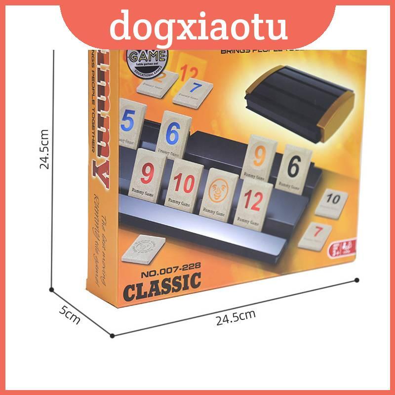 การ์ดเกมตัวเลข Rummy พร้อมวัสดุพลาสติกสําหรับครอบครัวสนุกและพัฒนาสมอง