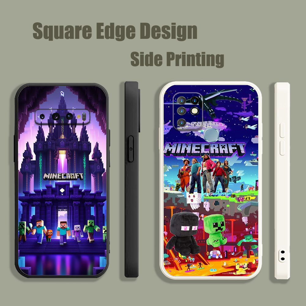 ปลอกสําหรับ OPPO A5 A9 A53 A32 A7X Reno 6 5 Z 2020 5G เกม Minecraft portada BOH19 เคสโทรศัพท์ขอบสี่เ