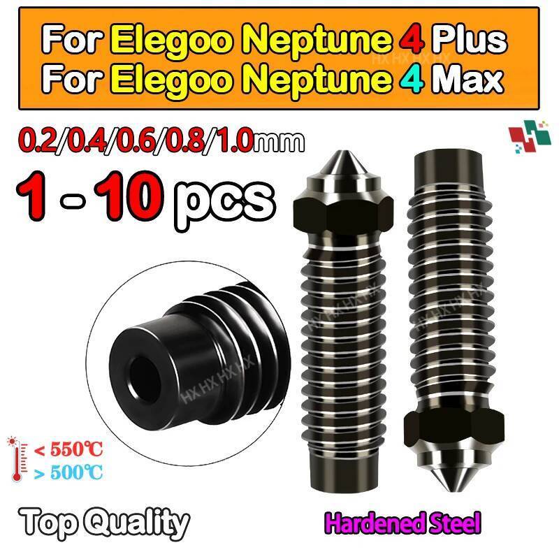 TA หัวฉีดความเร็วสูงสําหรับ Elegoo Neptune 4 Max หัวฉีดสําหรับ Elegoo Neptune 4 Plus หัวฉีดเหล็กชุบแ