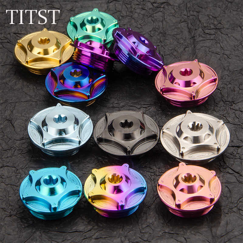 TITST Titanium Alloy TC4 รถจักรยานยนต์น้ํามัน M31/M30 ดัดแปลง Anti-Crowking น้ํามัน Dipstick TC4 ควา