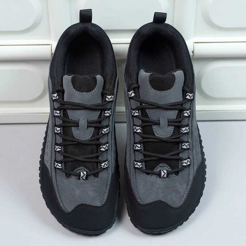 C Outdoor Hiking Shoes Slip On Mountaining Shoes Men Wide-Toe-Box Barefoot Shoes For Men Walking Sh