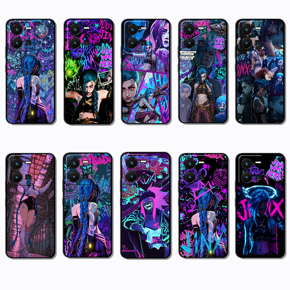 เคสโทรศัพท์สีดําแบบนุ่มสําหรับ Vivo Y22 Y22S Y35 4G League of Legends caseg