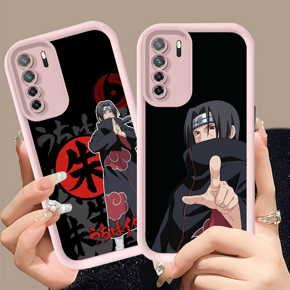 Q-8 Naruto itachi ขาวดำเคสโทรศัพท์หรับ Huawei Y9 2019 P30 Nova 5T Pro ปกสีชมพู