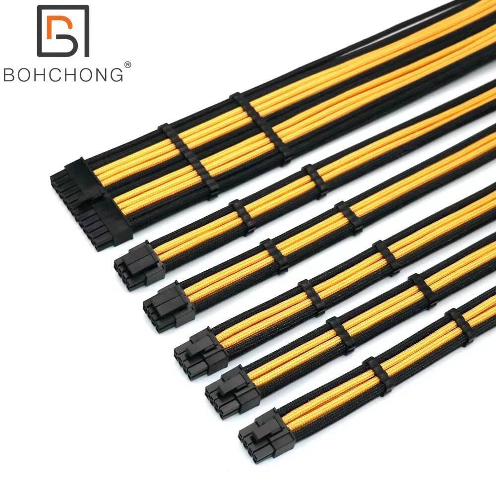 4.2 มม.5557 Connector 4 มม.PET แขน 24Pin ATX 2pcs CPU 8Pin EPS 4 + 4Pin 3pcs GPU 8Pin 6 + 2Pin PCI-E