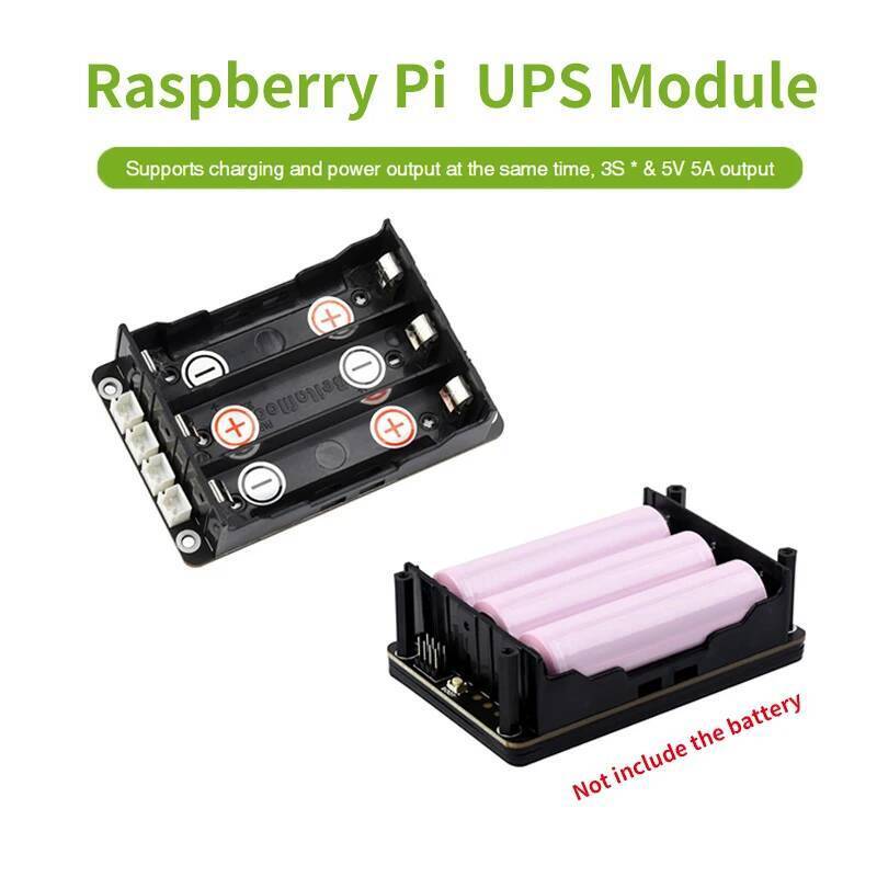 ใหม่ Raspberry Pi 5 UPS HAT รองรับ 18650 Li แบตเตอรี่ 5V เครื่องสํารองไฟผ่าน I2C รถบัสสําหรับ Pi 4 ร