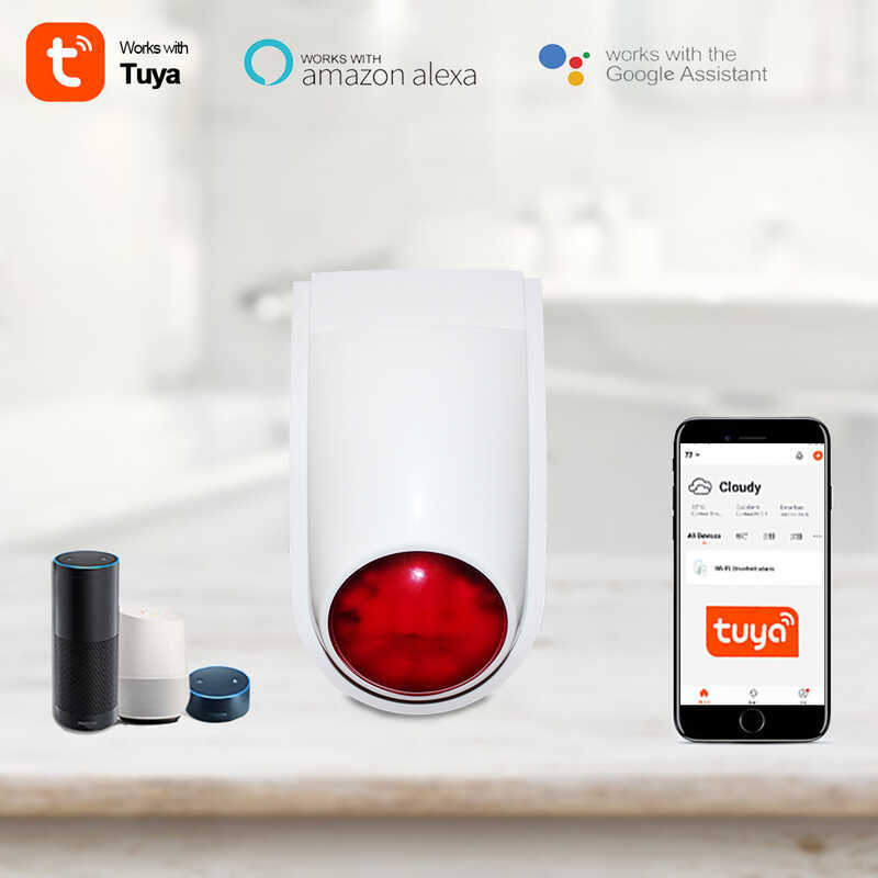 Tuya Graffiti Alarm wifi Sound Light Alarm WiFi Alarm Sound Light Alarm Number ไซเรน wifi