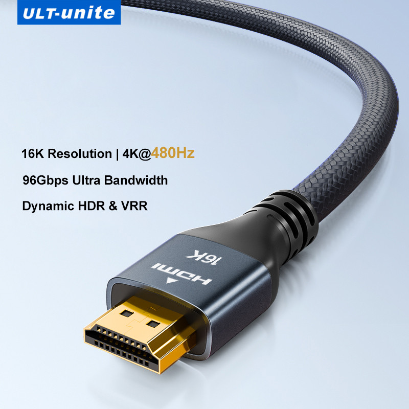 16K HDMI 2.2 สาย 96Gbps ความเร็วสูงพิเศษ 8K120Hz 4K480Hz สาย HDMI HDCP 2.3 HDR10 สําหรับ PS5/Xbox Se