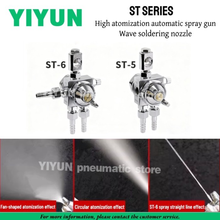 ST-6F ST-6R ST-5F ST-5R Lumina Automatic Air Spray Gun  Wave soldering nozzle  ST Series