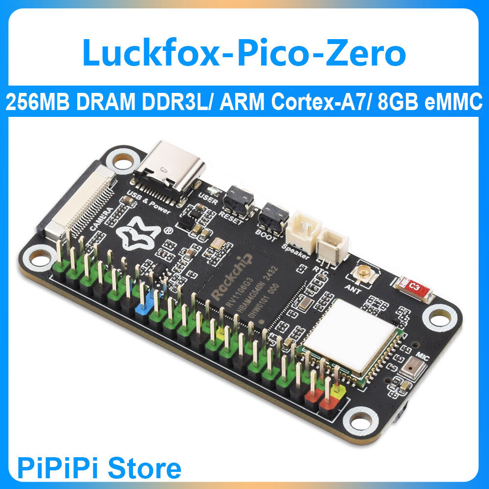 Luckfox Pico Zero ARM Cortex-A7 RV1106G3 Mini 1TOPS Linux Development Board SD WiFi6 เสียง 8GB EMMC 