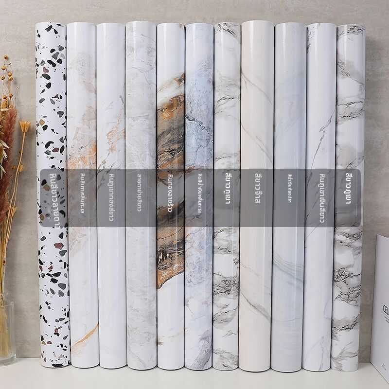 XIANXIANWUFANG | Self-adhesive Waterproof Marble Wallpaper TV Background Decorative Wall Sticker