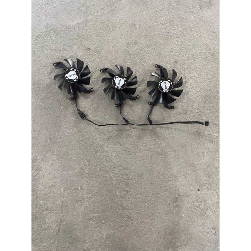 ฉากข้อความ RX6600XT 6650XT 8GB รุ่นต่างประเทศ RX7600 Black Wolf Graphics Card Fan Cooling พัดลมสามพั