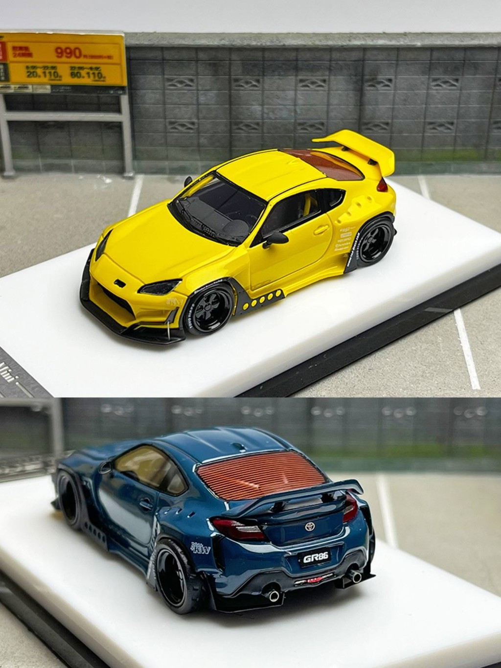 ScaleMini 1: 64 Toyota GT86 Rocket Rabbit Rocket Bunny Wide Body Modified Version Alloy Car Model Ou