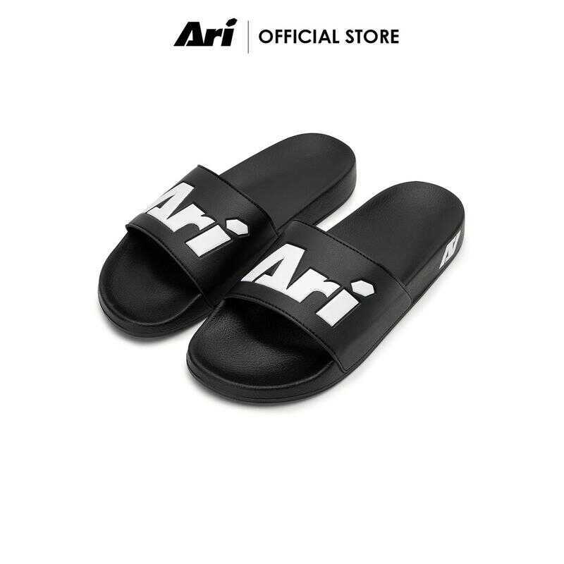 ARI SLIDE SANDALS - Black/White รองเท้าแตะ อาริ สีดำ 1C0
