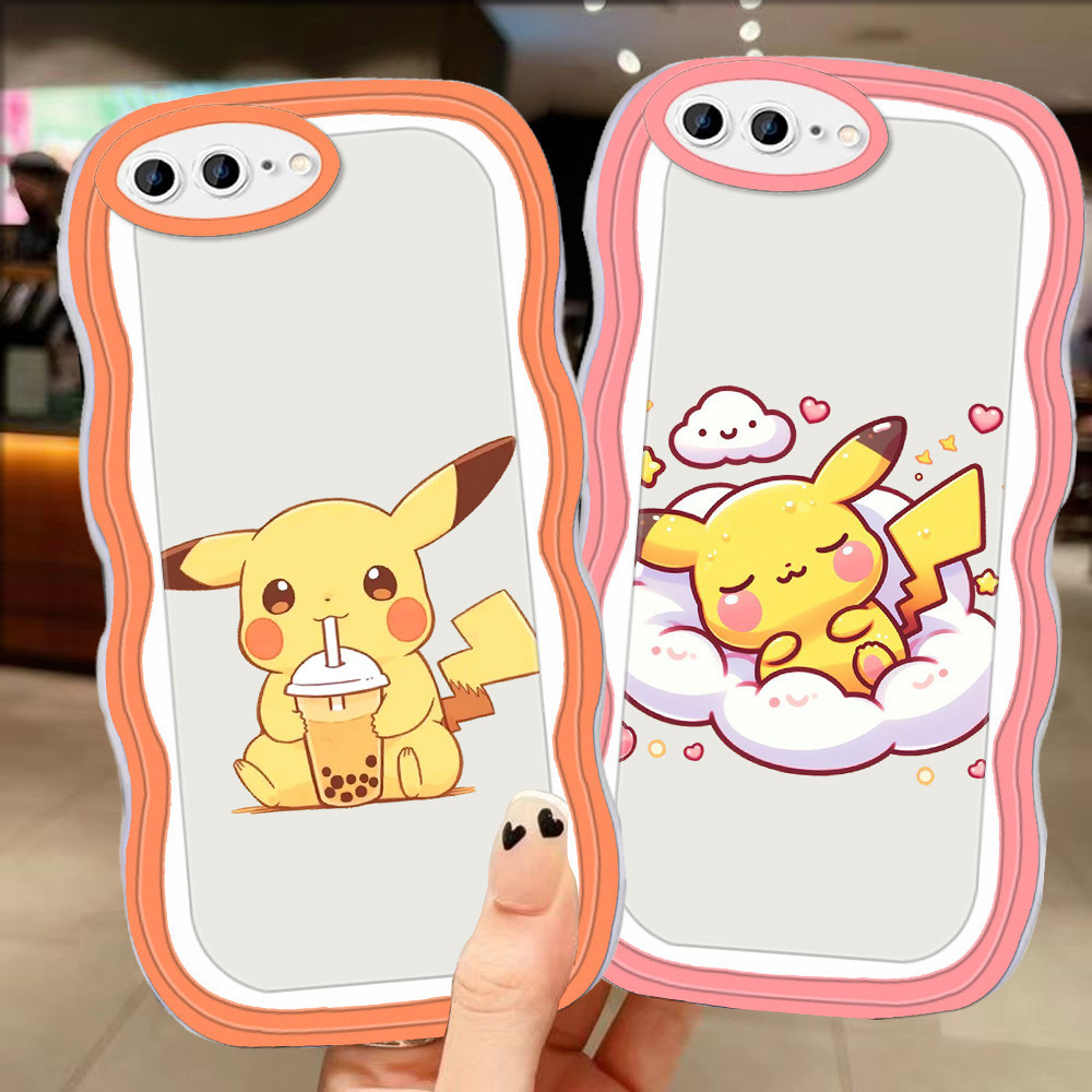 A-18 Pokemon TPU Casing สําหรับ iPhone 6 6s 7 8 Plus เคสใส