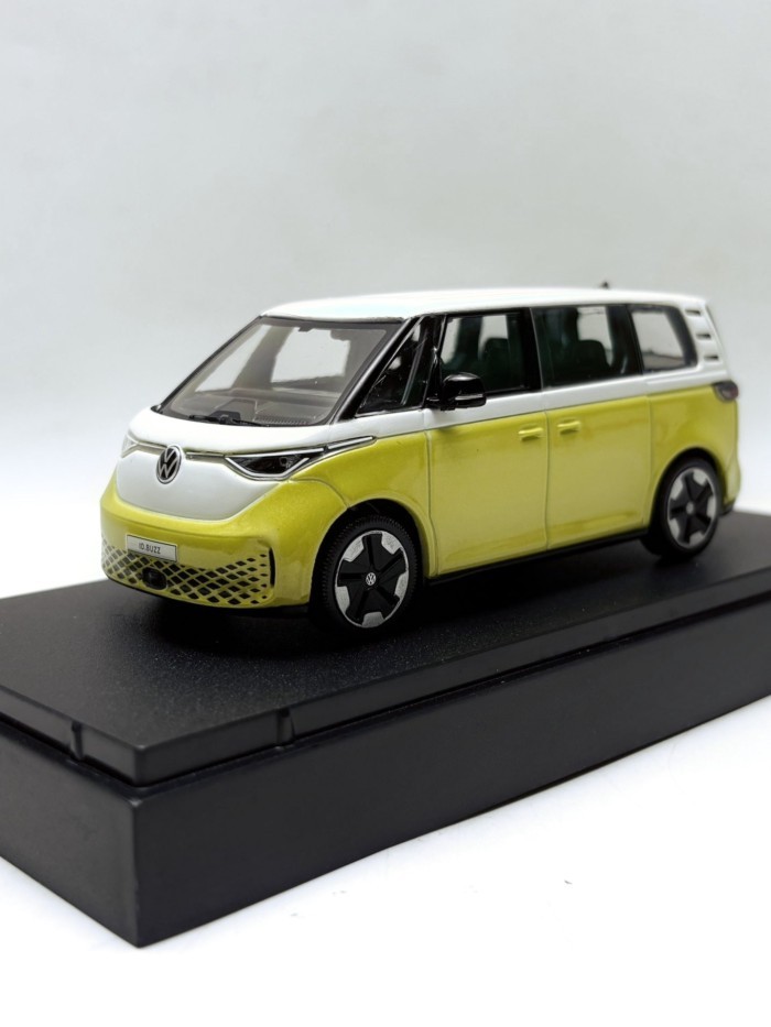 โรงงานเดิม 1/43 Volkswagen ID.Buzz VW T1 Hyundai Tram Alloy Car Model Out of Print Model