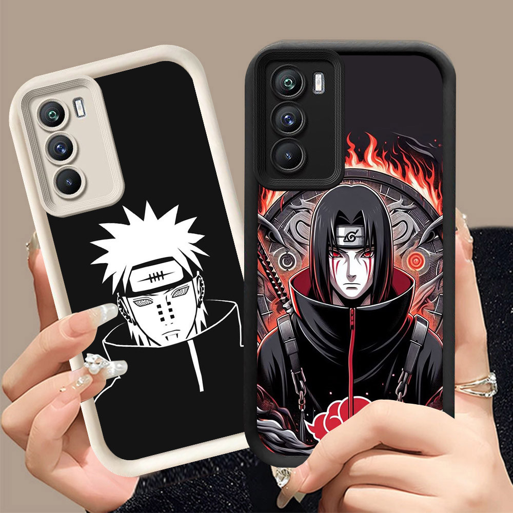 Q-12 Naruto Akatsuki ขาวดำเคสโทรศัพท์หรับ Realme C75X C75 14X C73 5G ปกสีชมพู
