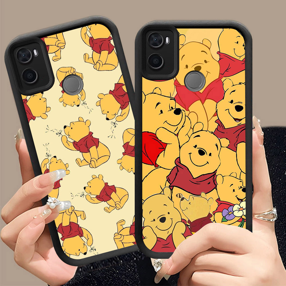 Q-33 Winnie the Pooh ขาวดำเคสโทรศัพท์หรับ Xiaomi Redmi A1 A2 Plus ปกสีชมพู