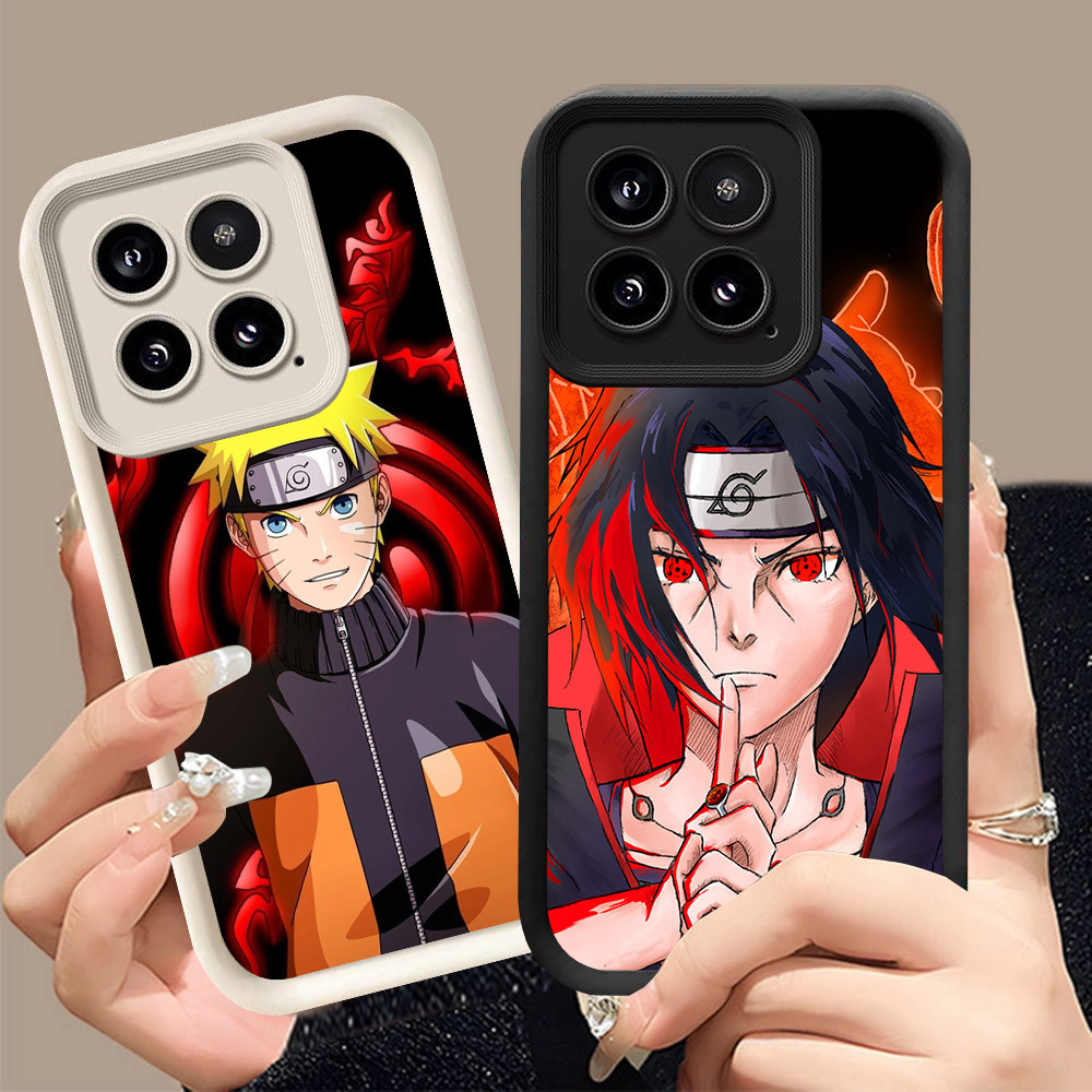 Q-26 Naruto ขาวดำเคสโทรศัพท์หรับ Xiaomi POCO M5S 14T X5 X6 Pro ปกสีชมพู