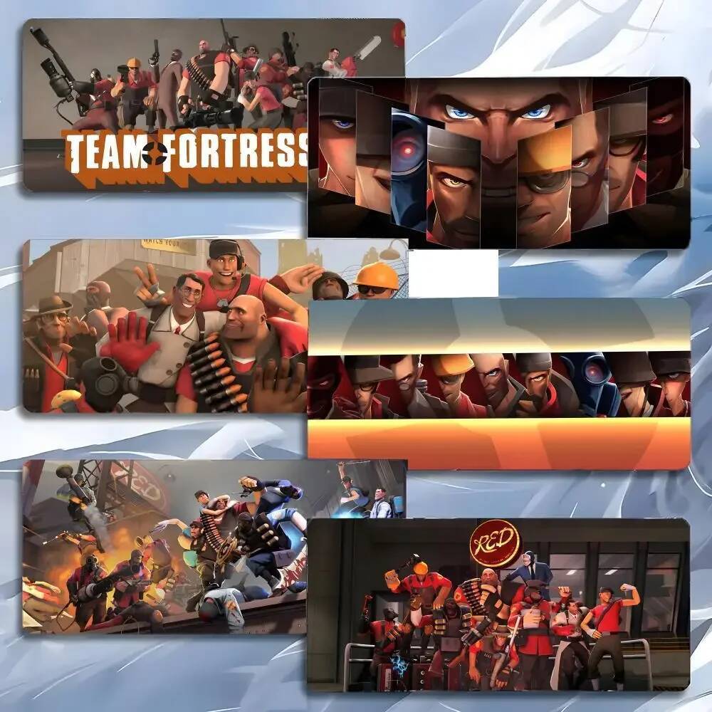 เกมทีม T-Team Fortress 2 แผ่นรองเมาส์ Mousepad เกมขนาดใหญ่ LockEdge หนา PC Table Mat