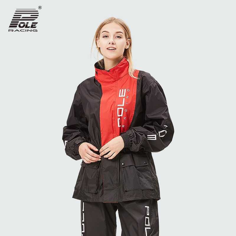 POLE ชุดเสื้อกันฝนมอเตอร์ไซค์ แบบแยกชิ้น บางเบา กันน้ำ กันฝนหนัก สำหรับผู้ชายและผู้หญิง
