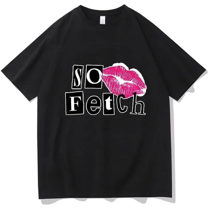 Mean Girls Little Bit Dramatic Tshirts MEN Harajuku Aesthetic เสื้อยืด T เสื้อยอดนิยมแขนสั้น Streetw