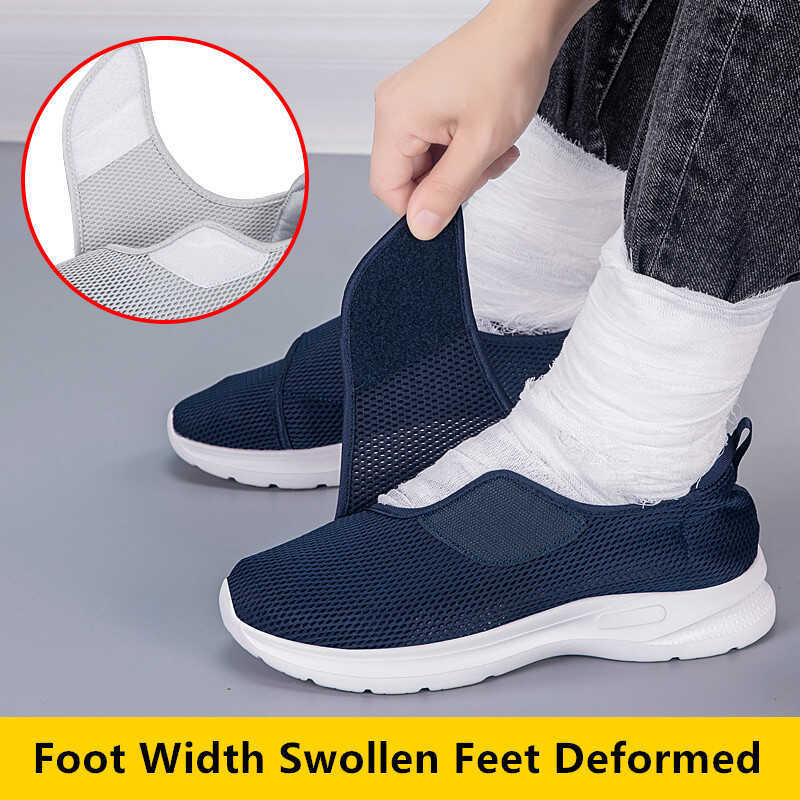 Men's Orthopedics Wide Feet Swollen Shoes Thumb Eversion Adjusting Soft Comfortable Diabetic Shoes