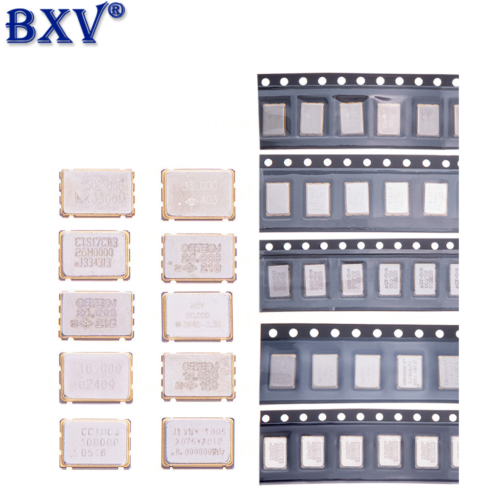 5PCS 5*7 5070 Active Crystal Oscilator SMD OSC 6Mhz 10Mhz 20Mhz 24Mhz 25Mhz 33Mhz 50Mhz 7050 ใหม่คริ