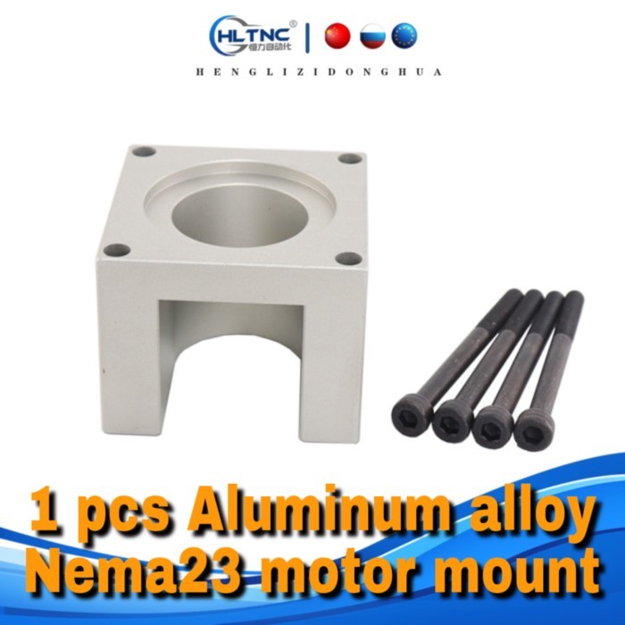 HLTNC Nema23 stepper motor mount 1 pcs Aluminum alloy Nema23 motor mount with screws motor bracket