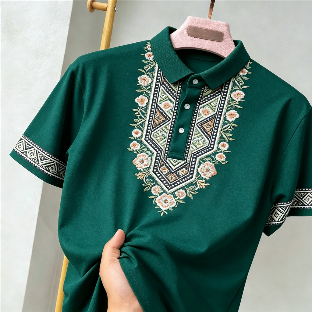 2026 Aidilfitri สบายและใช้งานได้จริงเสื้อโปโลสีล่าสุด Skim Vibrant Lime ทําให้ง่ายแบบดั้งเดิม Badick