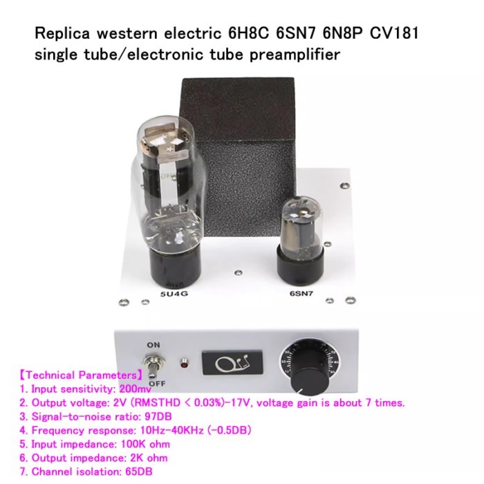 Replica western electric 6H8C 6SN7 6N8P CV181 single tube/electronic tube preamplifier, Input sensi