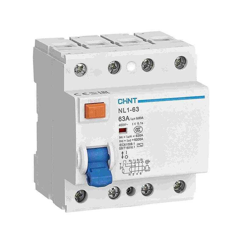 Zhengtai Electric Micro Leakage Circuit Breaker NL1-63 4P 63A 30mA AC Type R