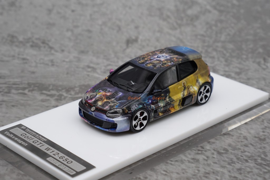 Clearing Stock TP 1: 64 Volkswagen Golf GTI W12 Avengers Resin Model Car