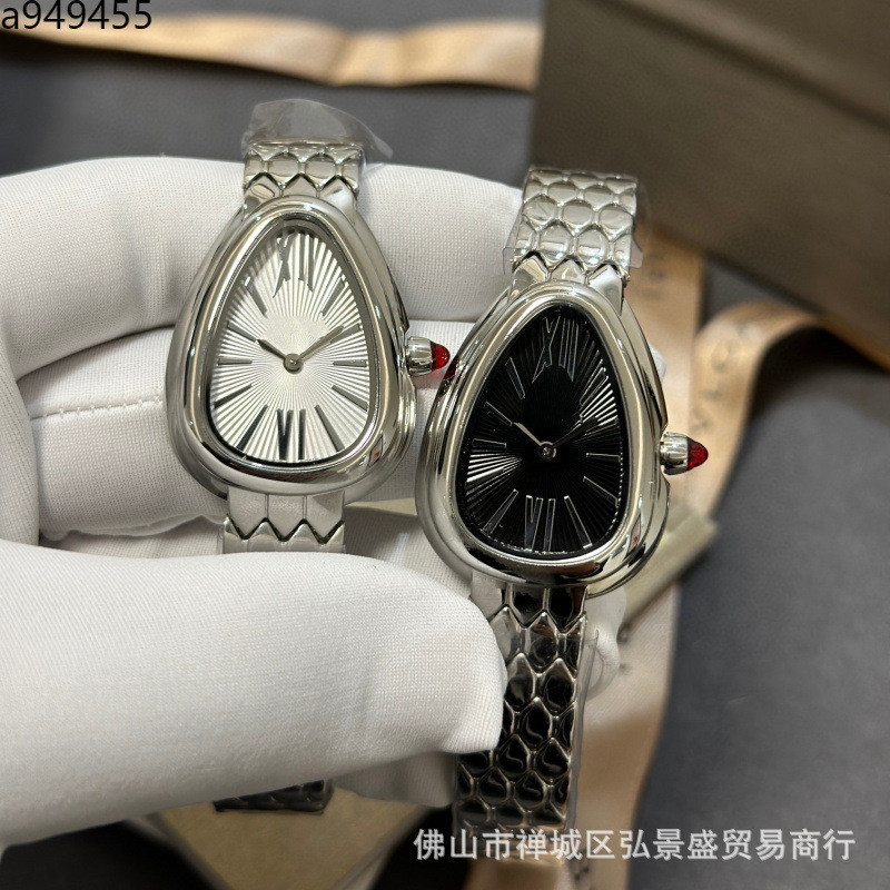 มาใหม่สันทนาการ Bulgarijia Gilt Snake Shadow นาฬิกาผู้หญิงงูรูปเหล็กนาฬิกาควอทซ์ Live Broadcast Grou