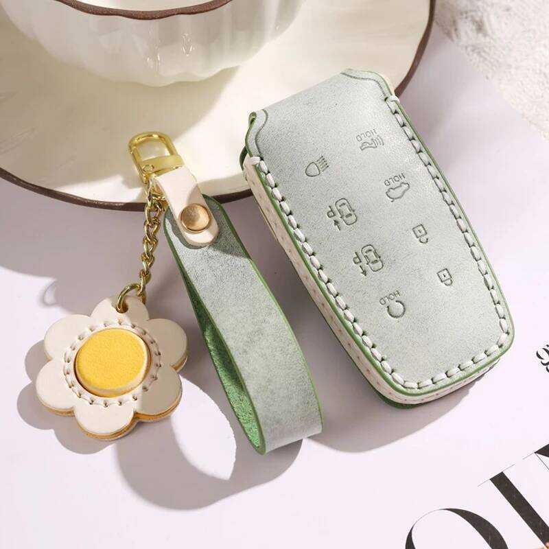 8 Bottons หนังกุญแจรถ Fob สําหรับ Hyundai Genesis G70 G80 G90 EQ900 GV70 GV60 GV80 GV90 BH DH G60 อุ