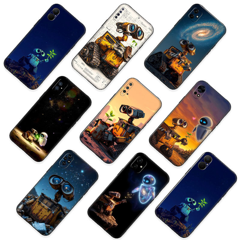 หุ่นยนต์การ์ตูน WALL-E ^W5 สําหรับ Huawei Y9A Y6 Y5 Y6s Prime Pro Y7 Y9 ความเข้ากันได้ TPU เคสโทรศัพ