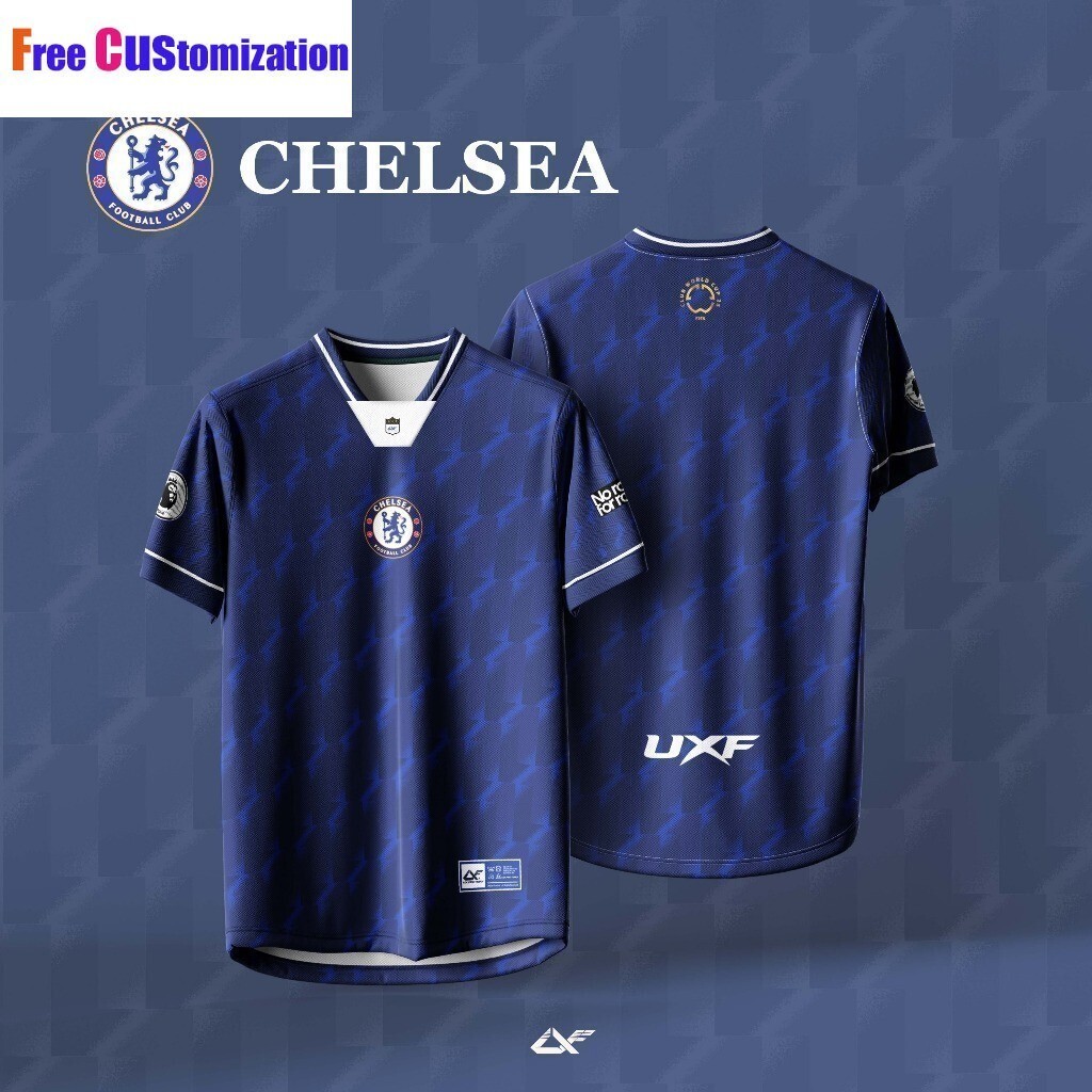 Free Custom Name & NumberCHELSEA BIRU V2 JERSEY SUBLIMATION Tops