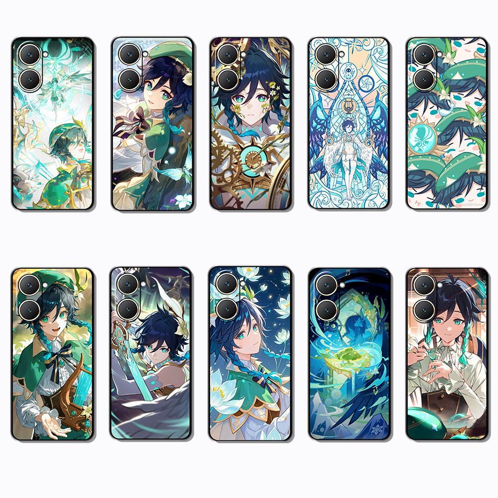 เคสโทรศัพท์สีดํานุ่มสําหรับ Vivo Y03 Y30T Y18 Y18S Y18E T3 Z9 lite Y37M Venti caseg