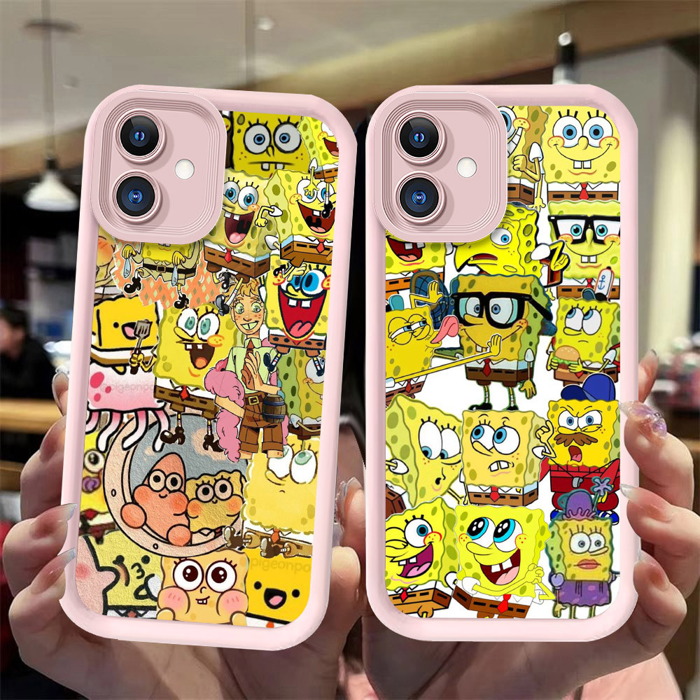 J-22 Spongebob ดำขาวชมพูเคสโทรศัพท์หรับ VIVO IQOO Y02T U5 Z6 U5E Y75 Y02 Y02A 5G