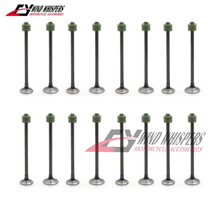 16XPCS Motorcycle Intake Outlet Valves / Oil Seal Kit For HONDA CBR250 CBR 250 MC17 MC19 MC22 CB250