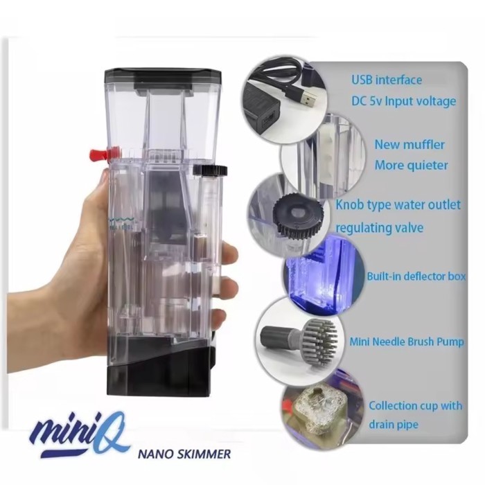 Bubble-magus Stocked MiniQ Nano Protein Skimmer Marine Aquarium Skimmer Saltwater Coral Tank Type H