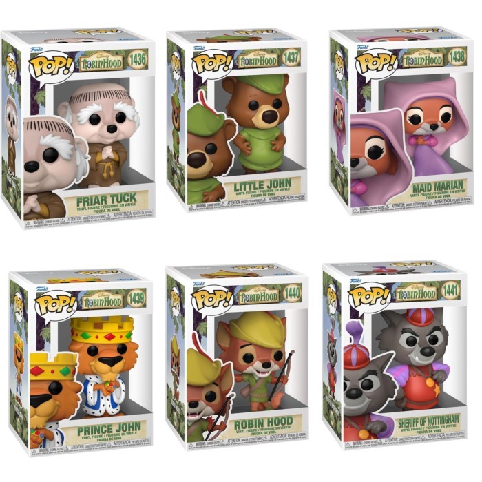 ของแท้ funko POP Disney Robin Hood Robin Hood Little John Marian Prince John Doll