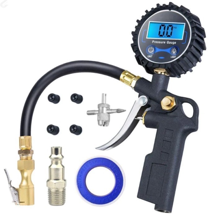 High-Precision Automotive Tire Inflation Gun  LED Liquid Crystal Night Light Display Electronic Dig