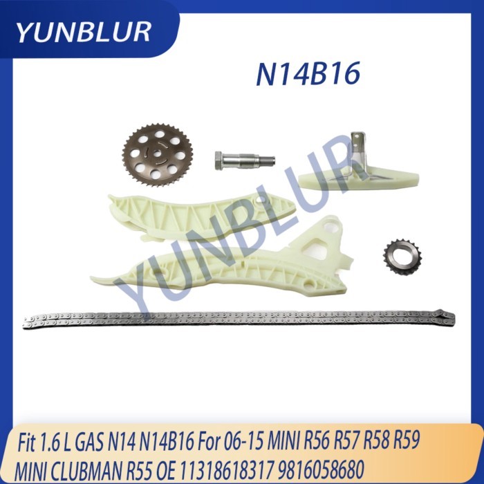 Engine Timing Chain Kit Fit 1.6 L GAS N14 N18 N14B16 N18B16 For 06-15 MINI R56 R57 R58 R59 MINI CLU